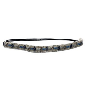 PINK PEWTER Headband Blue, Gunmetal and Silver